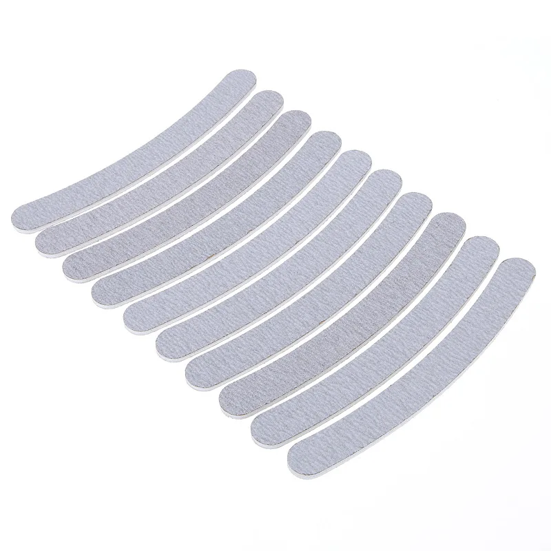 

100PCS/Lot Professional Zebra Nail File Nail Art Sanding Files Buffing Curve Manicure Tools Banana Shape Nail Buffer