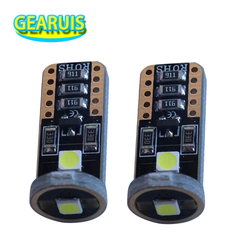 4 шт. Автомобильный светодиодный T10 3 SMD 3030 Неполярный 194 W5W 1 5 Вт 0 12 А Светодиодная