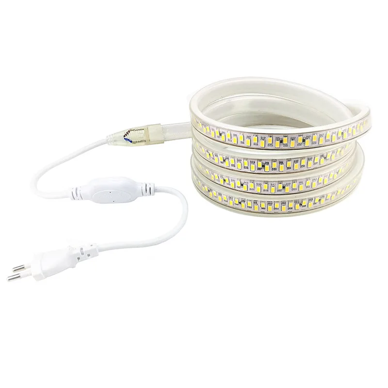Гибкая Водонепроницаемая светодиодная лента SMD 5730 220 В 100 л/м 1 м 2 3 5 10 15 17 20 50