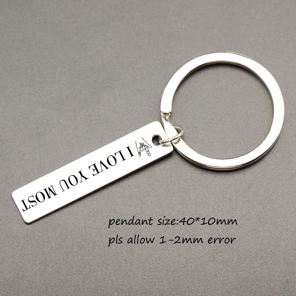 1PCS Boyfriend/Girlfriend ychain Love you Gesture Keyring I You More ILove Most Couples Keychain Keyfob Fashion Lovers | Украшения и