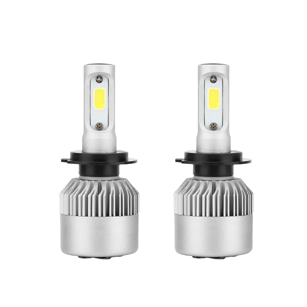 1 комплект S2 72W 8000LM H4 H13 9004 9007 H16 5202 9012 COB Светодиодный фонарь для фар Автомобильный