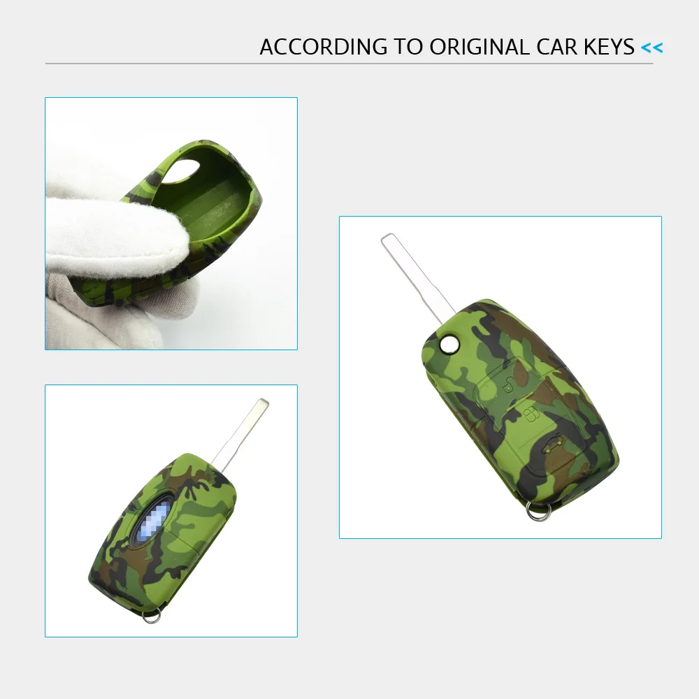 Силиконовый чехол с откидной крышкой для автомобильного ключа Ford Fiesta Focus 2 Mondeo