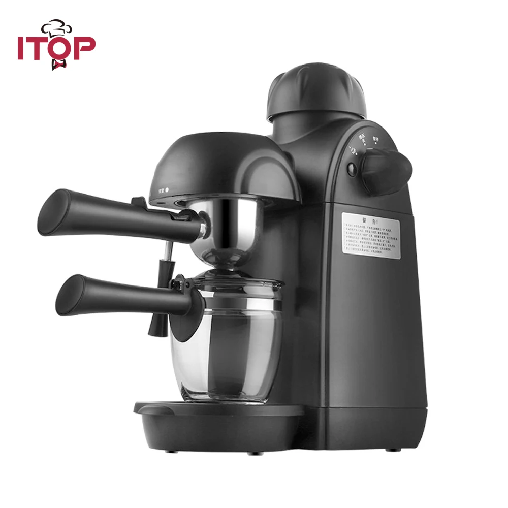 ITOP, электрическая, 5 бар, Кофеварка, капучино, эспрессо, кофемашина, 2 чашки, автоматическая, молочная пена, 110 В, 220 В