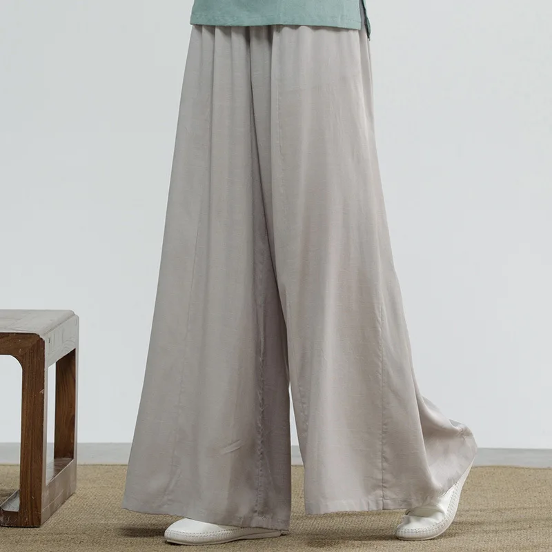 Одежда для чая широкие брюки с высокой талией Длинные свободные повседневная