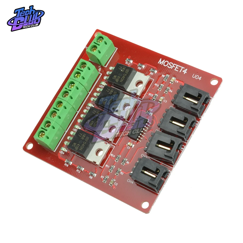 Четырехканальный 4 канальный путь маршрута MOSFET Кнопка IRF540 V4.0 + модуль