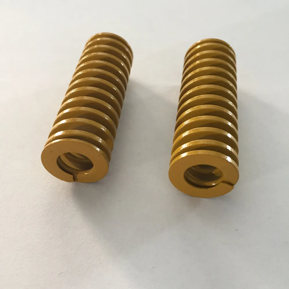 2 шт. желтая спиральная штамповочная пружина 16x8x20/30/50/60/80/100 мм