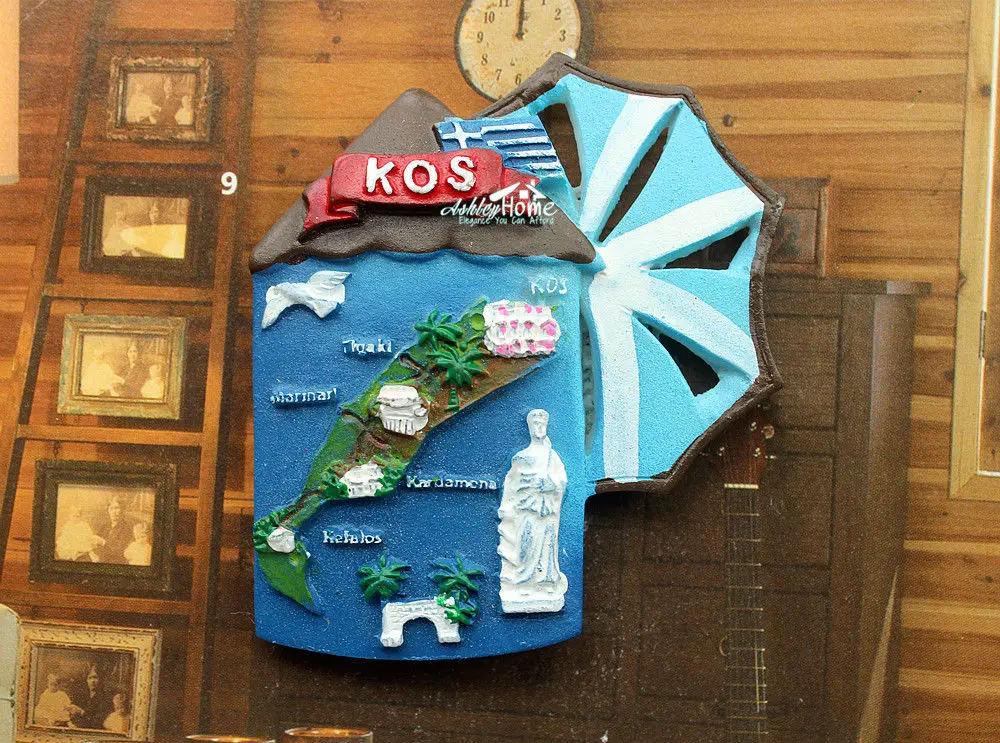 Остров кос Греция туристическое путешествие Сувенир 3D Смола декоративный магнит