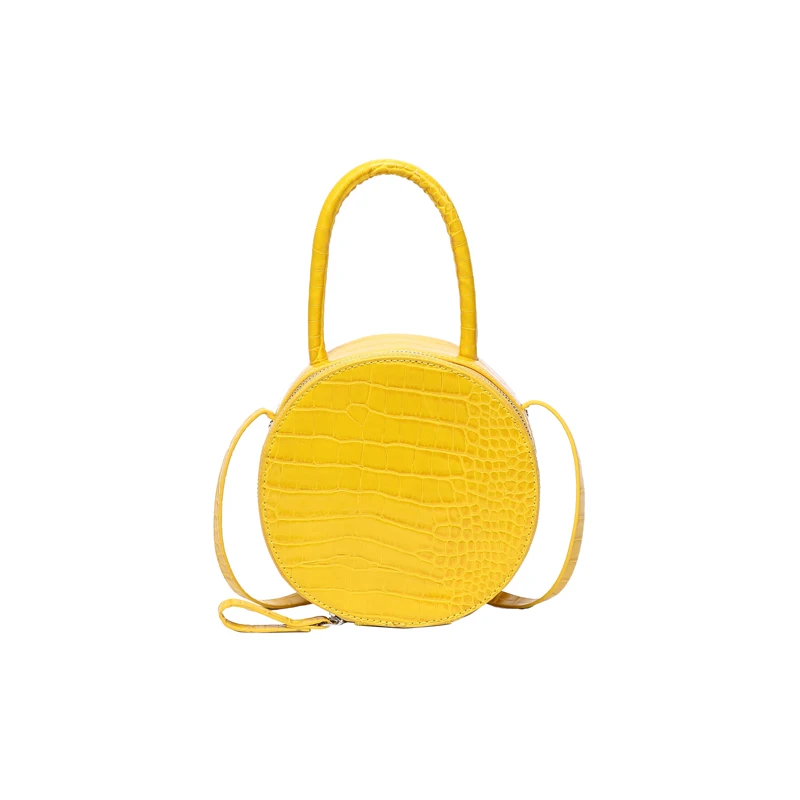 Ins круглые сумочки женская сумка-мессенджер на плечо с узором под крокодила