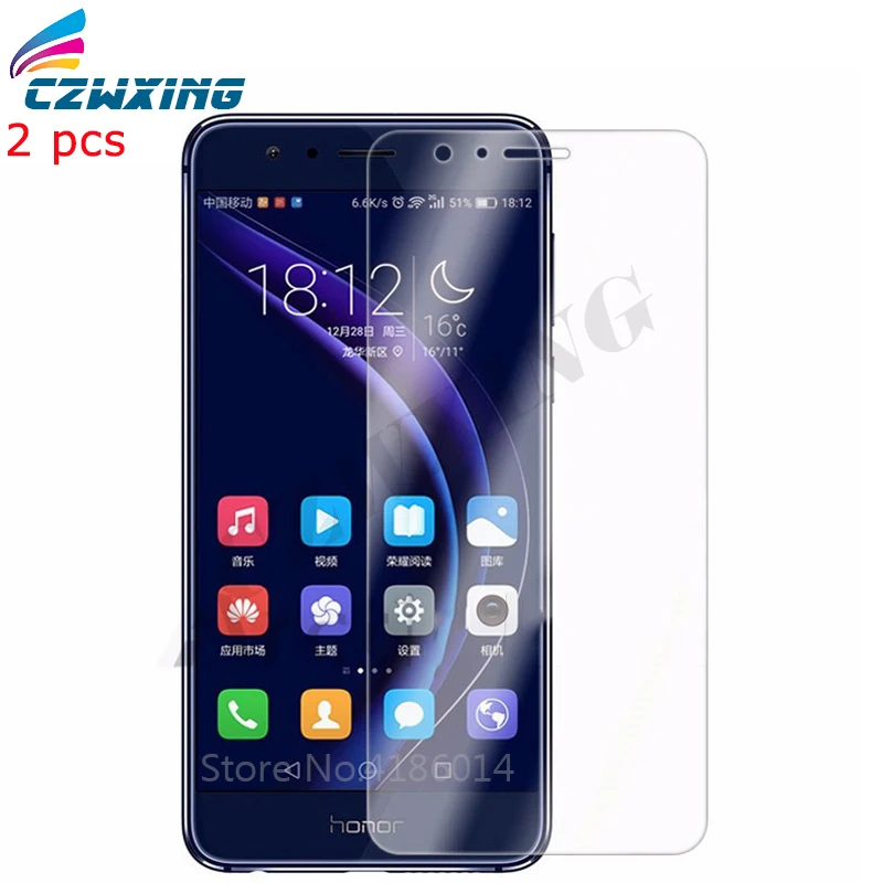 Закаленное стекло для Honor 8 2 шт. закаленное Защита экрана Huawei Honor8 зеркальная