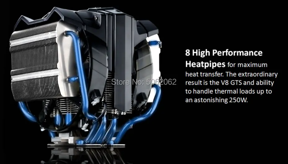 Cooler Master V8GTS кулер для процессора, 8 тепловых трубок, двойной 140 мм светодиодный вентилятор, PC радиатор для 2066 1156 AMD AM3+ 3 Tower, бесшумное охлаждение процессора