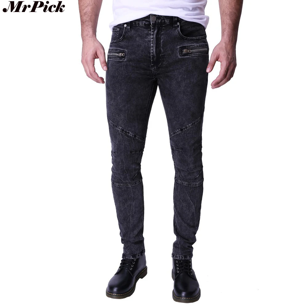 Джинсы мужские байкерские облегающие на молнии модель Y2033 2017|jean fashion|jeans americanjean