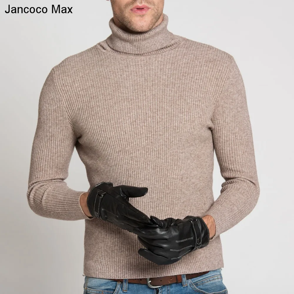 Jancoco Max мужские сенсорный экран Весна Зима теплые перчатки Натуральная Овчина кожа Новое поступление S2023