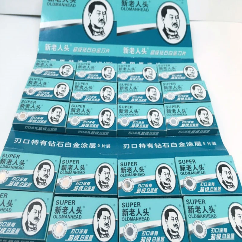 100 шт. OLDMANHEAD суперострые лезвия из нержавеющей стали мужские для бритья острый