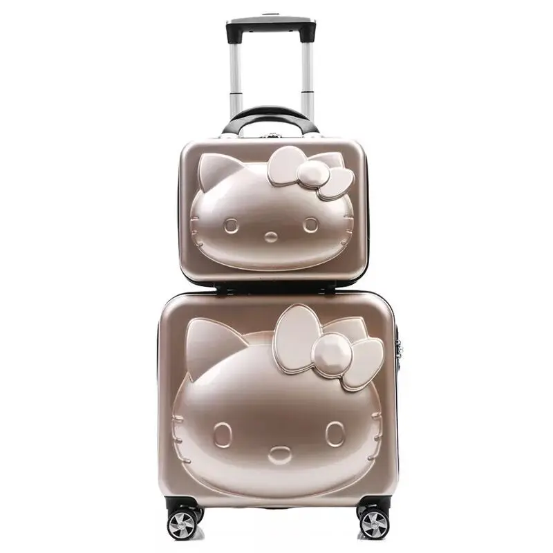 as the picture shows Детские комплекты чемоданов hello kitty розовый багаж на колесиках для девочек и мальчиков подарок для детей школьная сумка на колесиках с героями мультфильмов - Цвет: as the picture shows