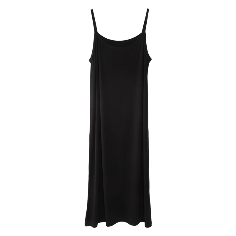 Длинные Полные слипы спагетти x-Long Slip модальное нижнее белье чистый цвет удобная одежда для женщин