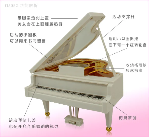 Пианино XXXG балерина вращающаяся музыкальная шкатулка подарок девушке на день