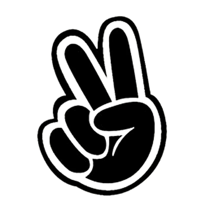 

Наклейка Черная/серебряная с надписью «Peace Hand Love Decal», 11 см * 15,5 см