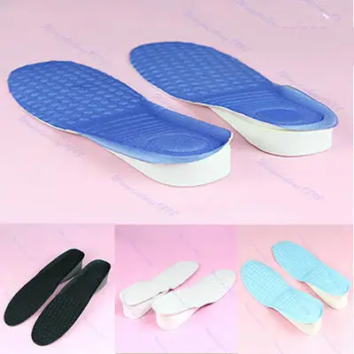 

2016 Hot 3Pair/Lot 3CM Women Man Up Height Increase Shoe Pad Heel Insoles Taller Pads