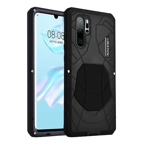 black Для huawei 30 Pro корпус авиации Алюминий сплав металл+ кремнезема задняя крышка для huawei P30 Lite/P30 телефон случаях - Цвет: black