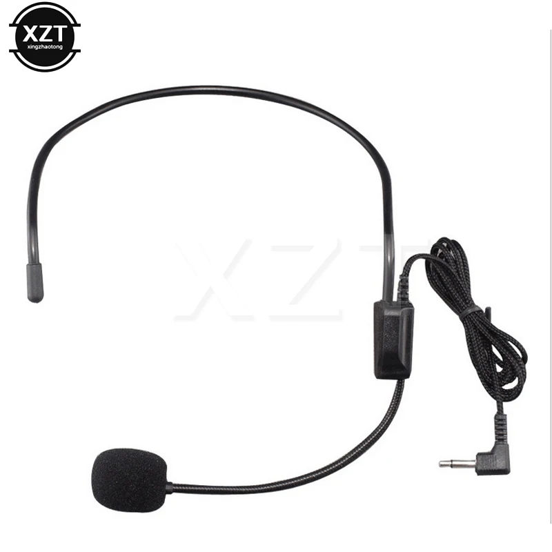 3.5MM Jack Wired Microphone Headset Studio Conference Guide Condenser Mic For Loudspeaker Tour Guide Teaching Lecture Portable