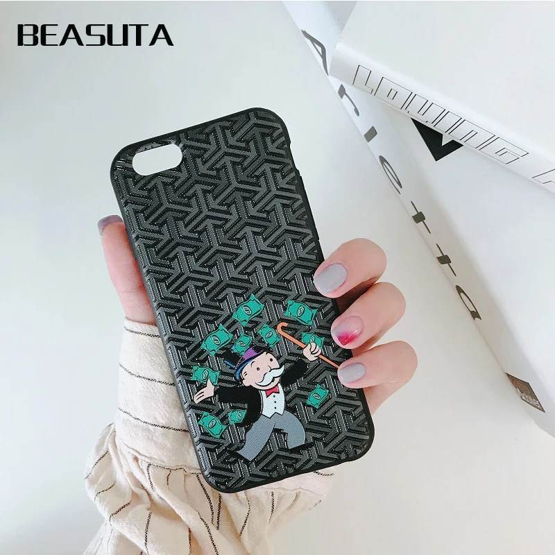 Роскошный Монополия воина доллар Mobbin Мягкий силиконовый чехол GG для iphone XS MAX XR X 6 6s