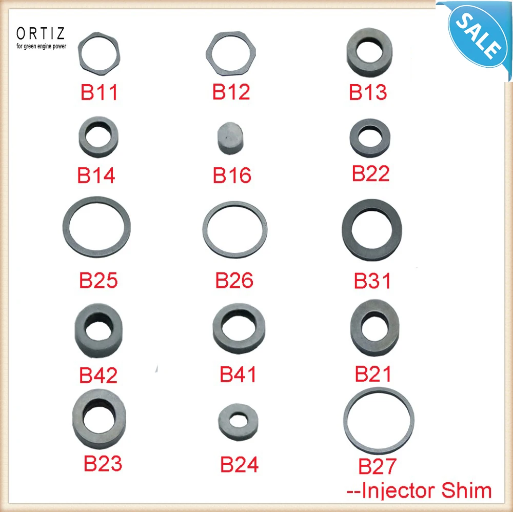 Инжектор Common Rail ORTIZ 1000 шт. ШИМ B11 B12 B13 B14 B16 B22 B25 B26 B31 B42 B41 B21 B23 B24 B27 регулируемые шайбы