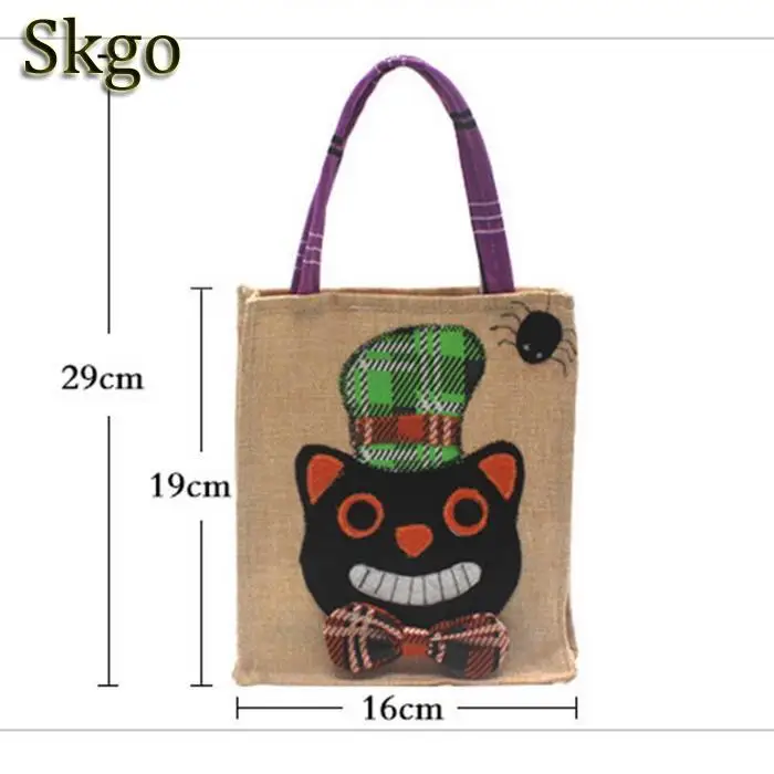 Сумка-тоут на Хэллоуин Тыквенные мешки трюк или лакомство сумка для Хеллоуина