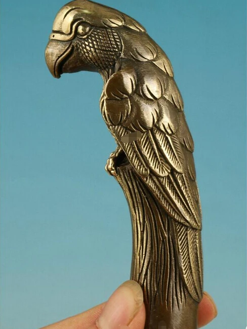 Готическая старая латунная статуя попугая ручной работы трость Ручка Umberlla | Дом и