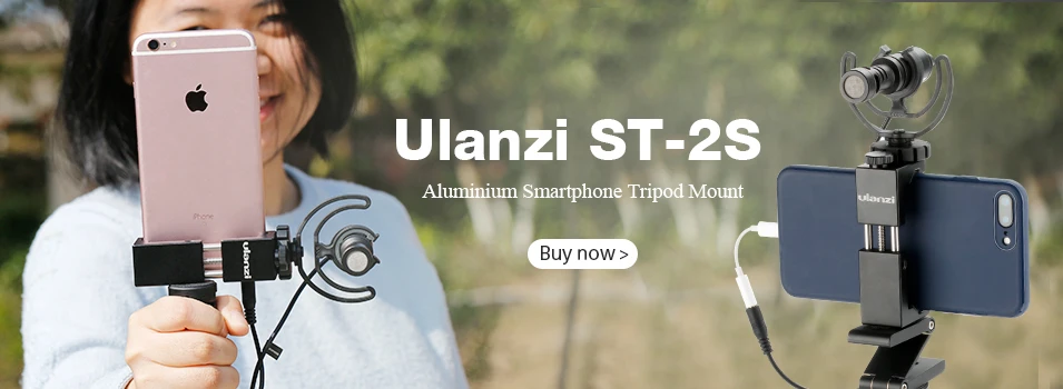 Ulanzi ST-03 телефон штатив крепление зажим держатель смартфона адаптер с холодным башмаком для iPhone X 7 Sumsung Xiaomi BY-MM1 светодиодный светильник