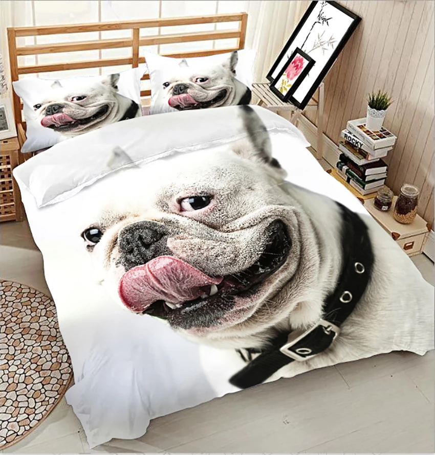 Juego de cama Fierce dog 3D постельный комплект для кровати, пододеяльник, набор для близнецов, полный комплект для кровати, Королевский размер, простыня с принтом