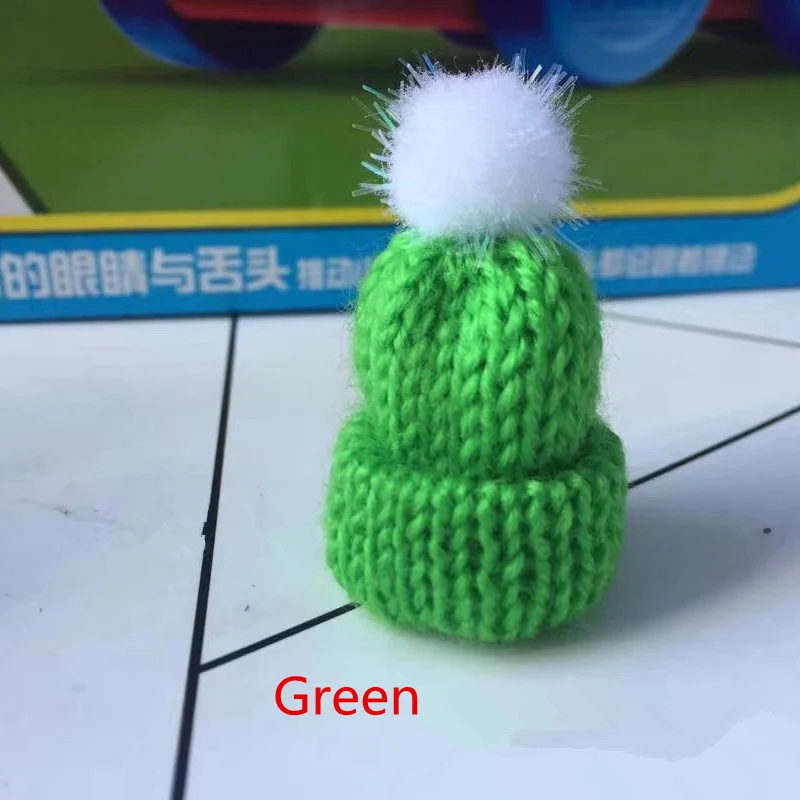 Green 10 шт. Maomao мяч мини вязание шляпа DIY кукла декоративные принадлежности чехол для телефона сумка Одежда художественное ремесло материал детское украшения для волос - Цвет: Green