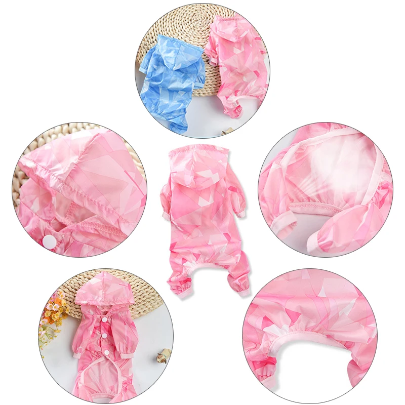 Собака летняя тонкая секция четыре фута плащ плюшевая Одежда для собак