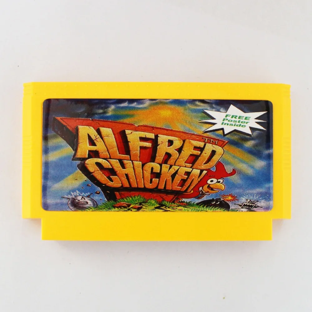 Игровая карта 60 Pin для 8 битной игровой консоли Альфред цыпленок|60 pin game card|bit cardgames