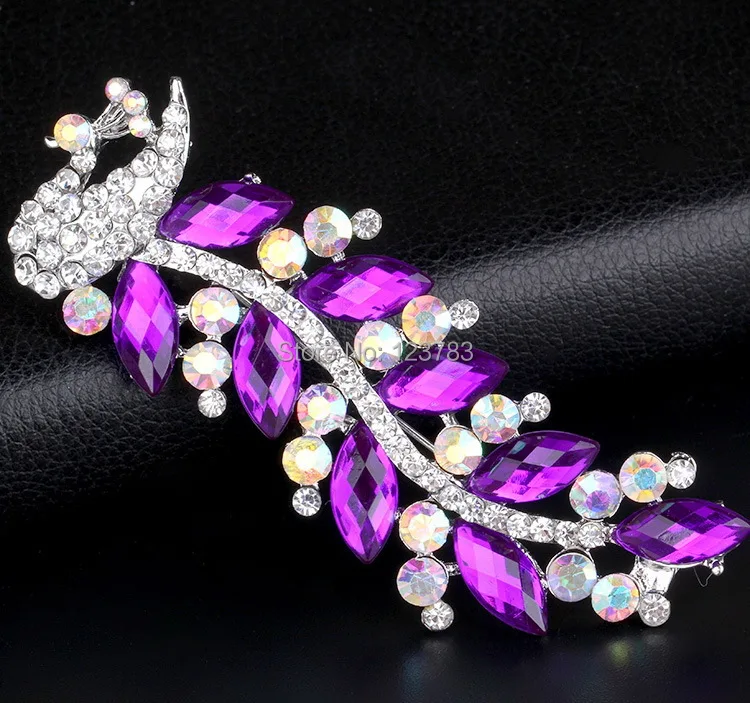 Новинка 2017 модная винтажная нежная полная брошь в виде павлина Корсажная из