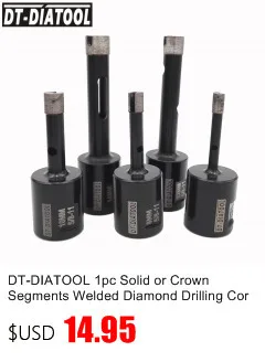 DT-DIATOOL, 1 шт., Профессиональные алмазные сверла с мокрой сваркой M14 или 5/8-11, резьбовые сверла для твердого гранита