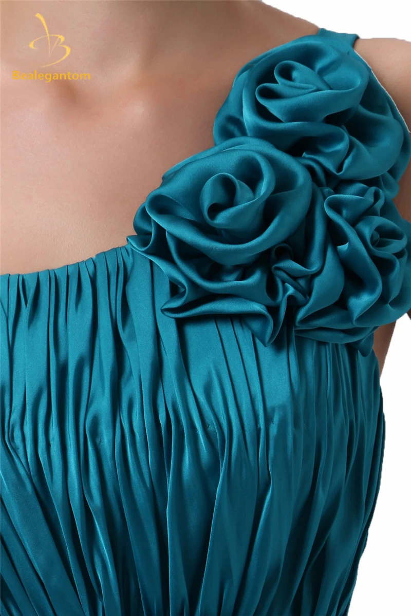 Bealegantom Sexy Fashion One-Shoulder Flower A-Line Evening Dresses 2019 With Pleat Formal Party Prom Gown Vestido Longo BE09 |
