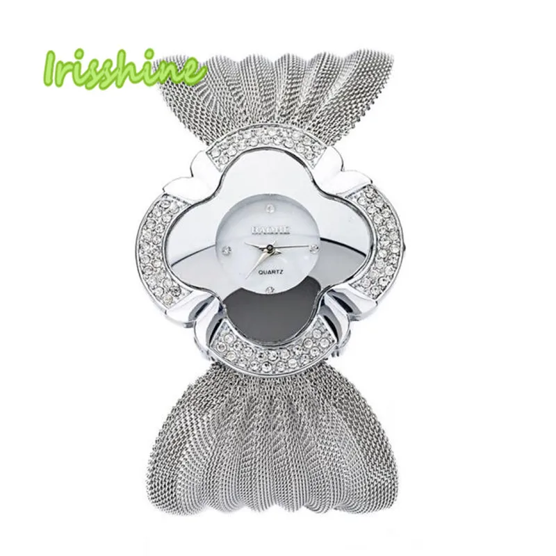 

Irisshine i0558 женские часы с бриллиантовым браслетом, зеркальные Роскошные Кварцевые часы, женские часы, подарок