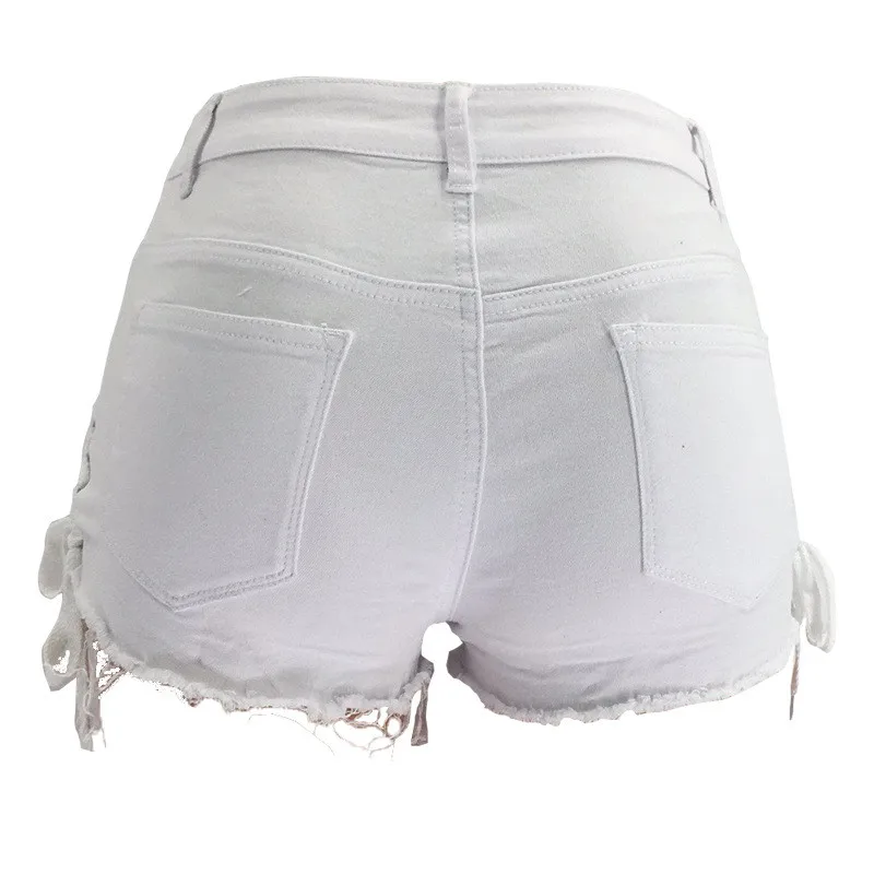 

New Denim Shorts Women Fashion Ladies Tassel Hole High Waist pole dance Short Jeans Sexy Mini Booty high waist shorts plus size