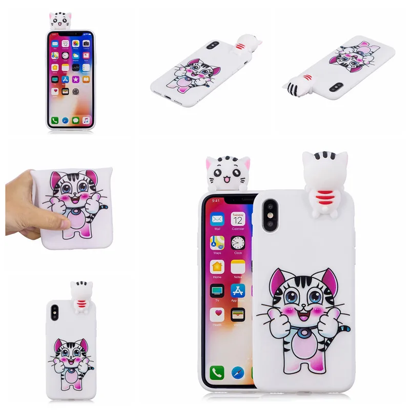 Чехлы для телефонов СПС Fundas iphone 8 Чехол Мягкий ТПУ, конфетный цвет мультфильм задняя крышка для Coque iphone 7 8 6 6 S Plus 5 5S SE X 10 чехол
