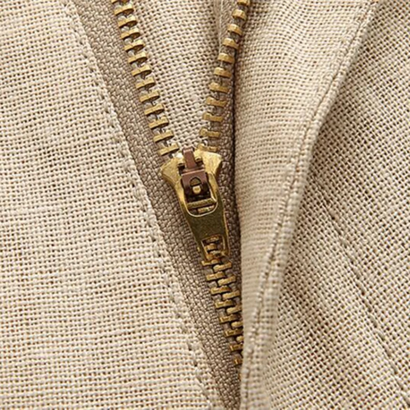 

Men Cotton Linen Knee Length Shorts Thin Mid Waist Zipper Plus Size Summer Fashion Casual Short Khaki Grey Blue New 058-024