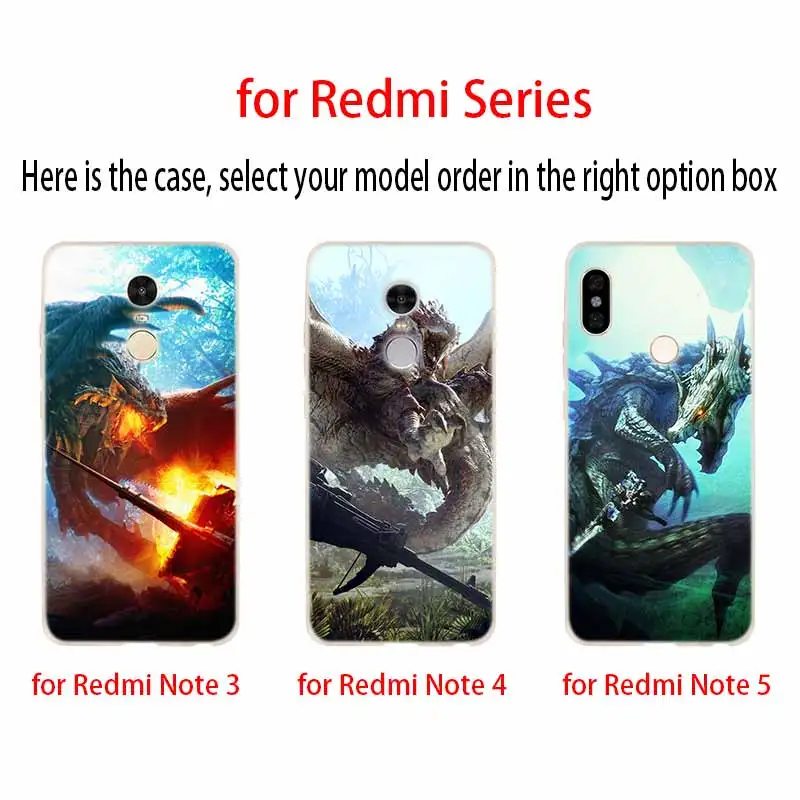 Мягкий чехол Monster hunter для Xiaomi Redmi Note 10 9 8 7 6 5 Pro Max 10S 9S 9T 8T 4G | Мобильные телефоны и