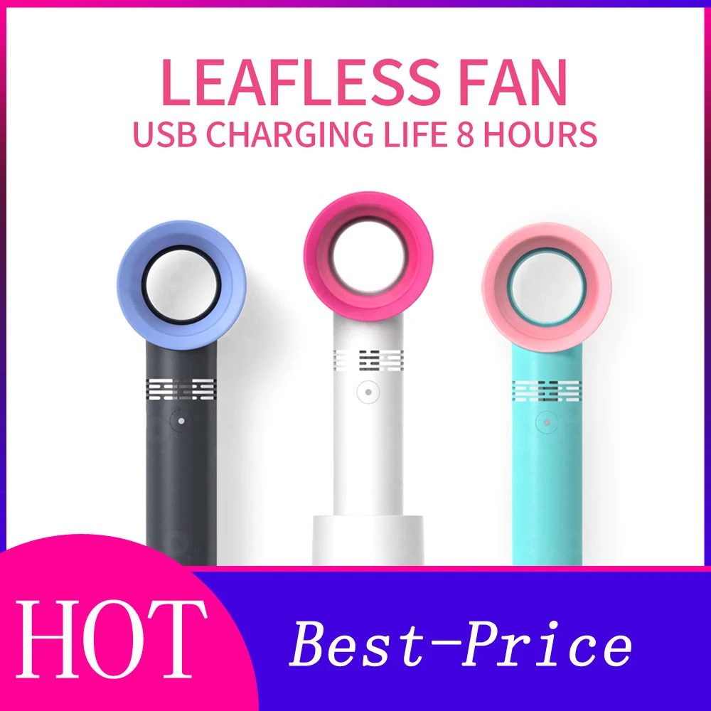 Mini Electric Fan Ventilator Handheld Bladeless Air Cooler Cooling USB Rechargeable Wireless Portable Outdoor | Бытовая техника