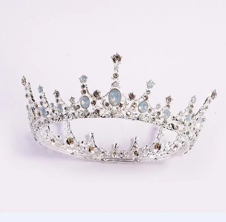 Style 3 Silver Женское винтажное украшение в виде короны со стразами в стиле барокко - Окраска металла: Style 3 Silver
