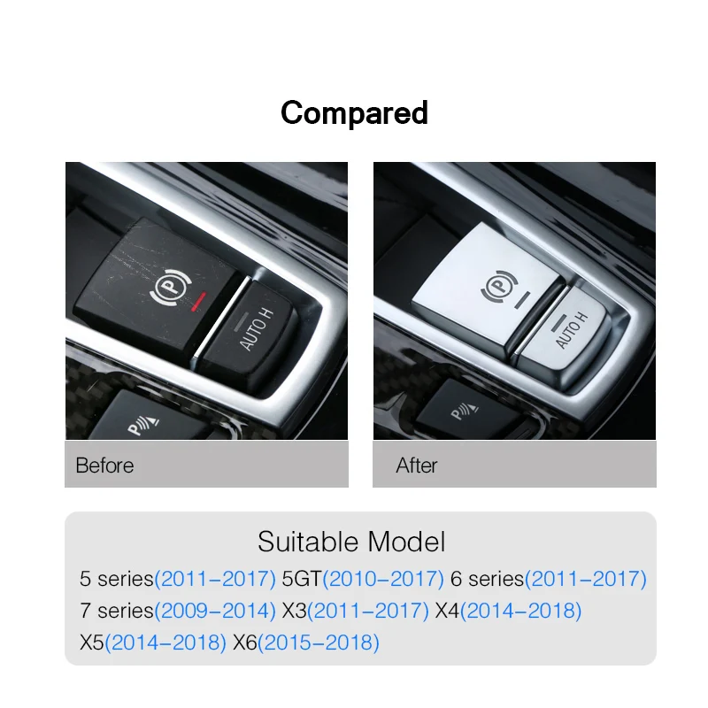 Переключатель стояночного тормоза P крышка кнопки ABS Chrome для BMW F10 F07 F01 X3 F25 X4 F26 F11 F06