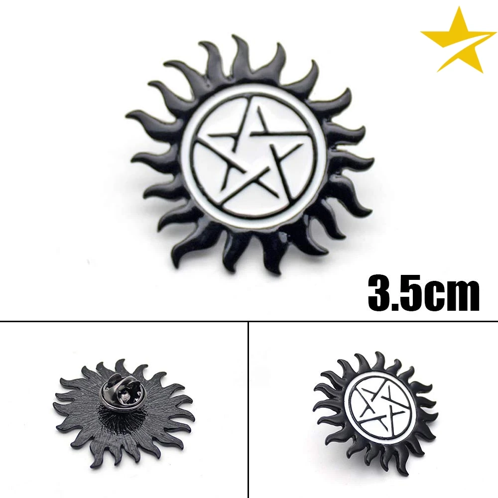 Giancomics супернатуральный значок ТВ Серия логотип металлическая Глянцевая булавки