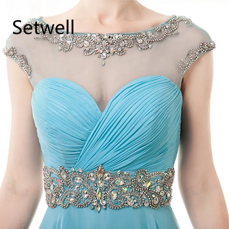 Женское платье для выпускного Setwell шифоновое вечернее до пола с открытой спиной