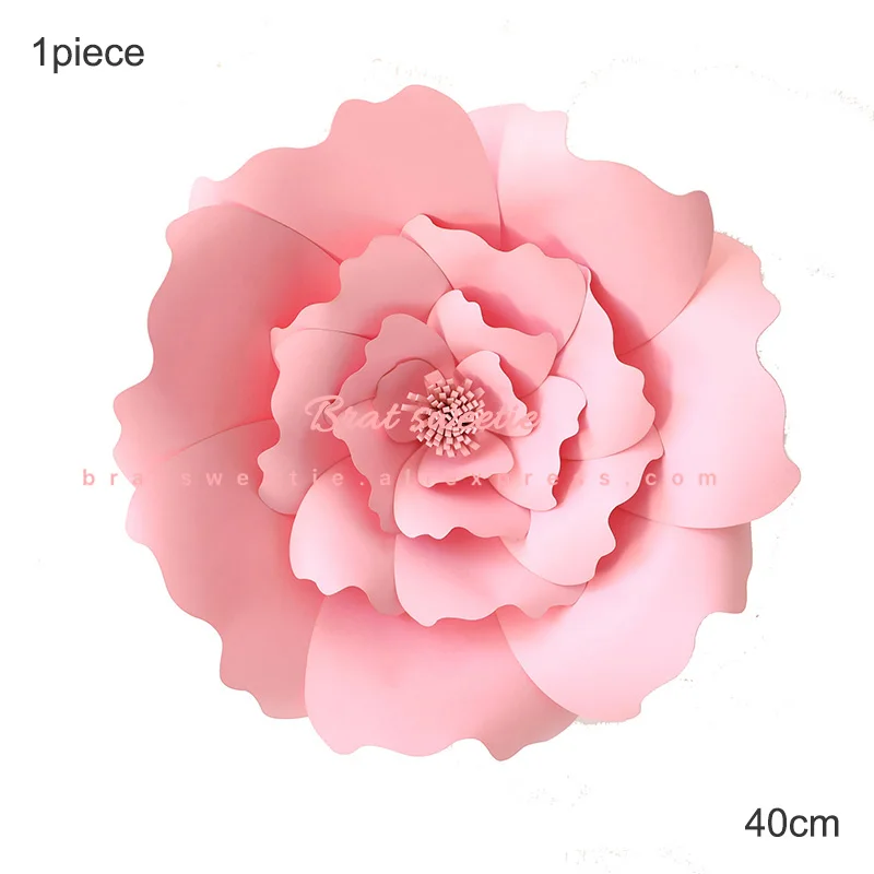 40cm s1 lightpink Золотые Цветы Листья баннер стены фон гигантская бумага поддельные лепестки роз баннер юбилей день рождения праздничные Свадебные украшения - Цвет: 40cm s1 lightpink