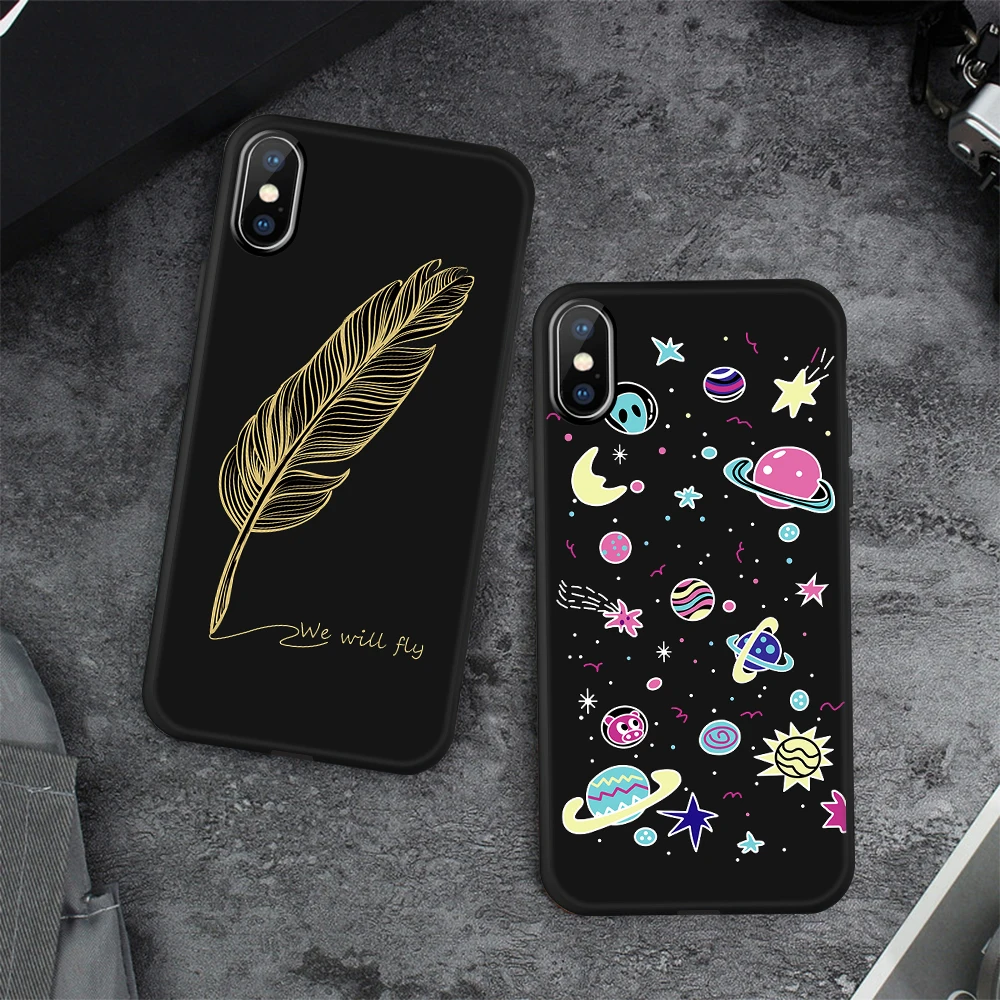 Модный силиконовый чехол с рисунком для iPhone 7 6 6S 8 Plus X 5 S 5S SE XS Max XR Матовые чехлы
