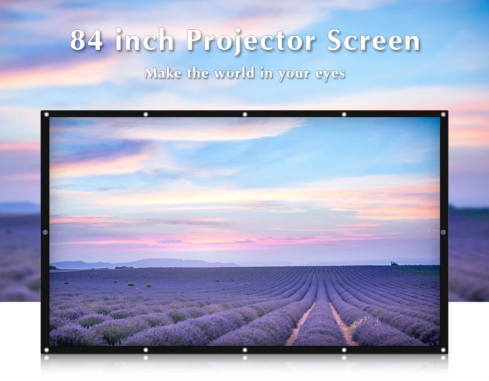 Проектор экран 84 дюймов портативный Настольный складной ПВХ 3D очки домашний