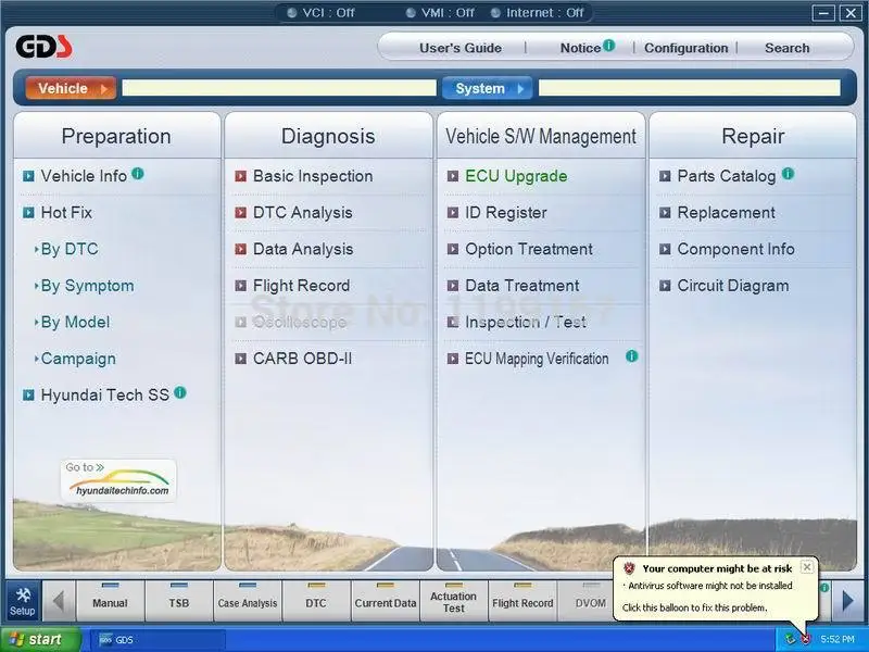 Оригинальное американское программное обеспечение N-H-01-15 / N-K-01-11 для диагностического инструмента GDS VCI для автомобилей Хюндай и Киа.